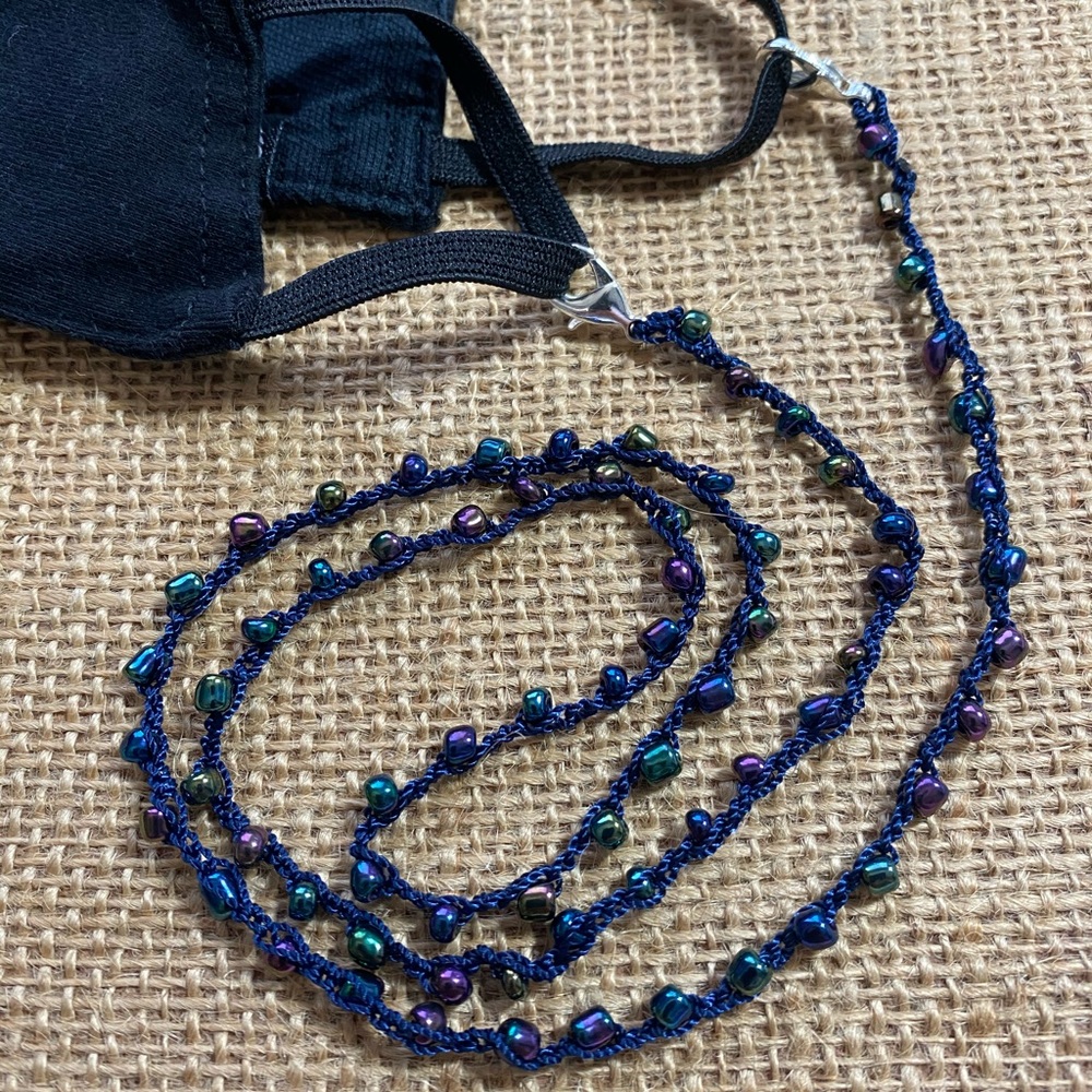 Necklace for face mask
